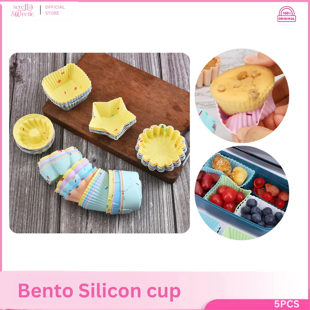 Bento Silicon cup isi 5pcs random / Alat Cetakan Kue Cake silicone cake cup muffin cup special-shaped egg tart