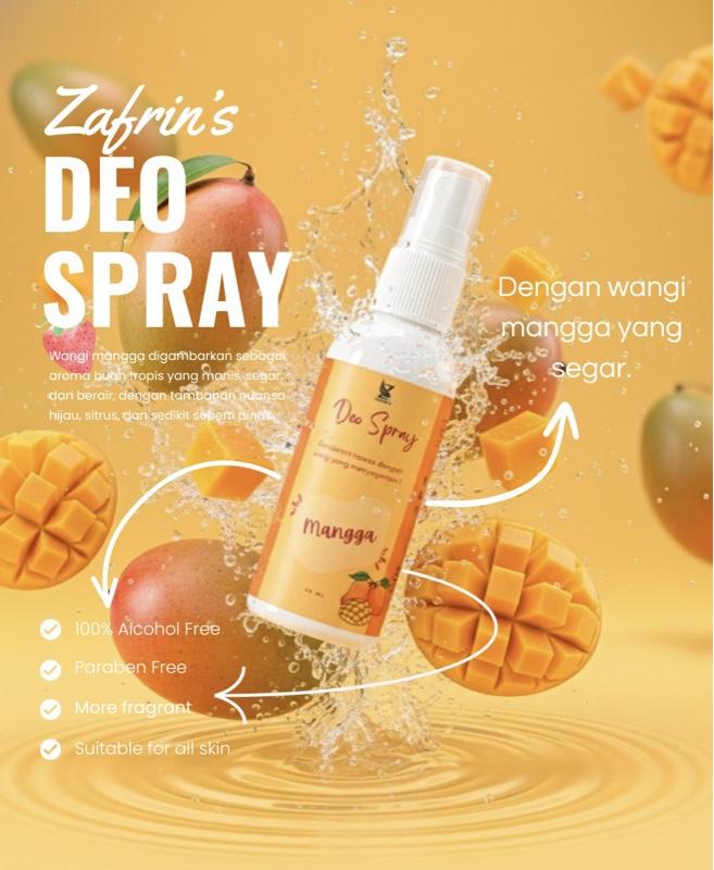 ZAFRINS Deodorant Spray tawas Mangga ZAFRINS Deodorant Spray tawas Mangga