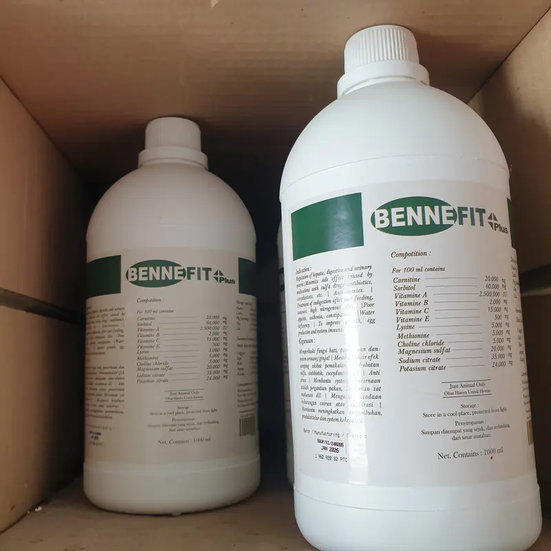 [VITAMIN UNGGAS, SAPI, BABI, ANJING, DAN KUCING] BENNEFIT PLUS 1 LITER 1