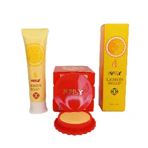 Paket Kelly 2in1 Lemon Soap 25g & Pearl Cream 5g BPOM untuk Wajah - Pelembab Perawatan Wajah Vitamin Mencerahkan