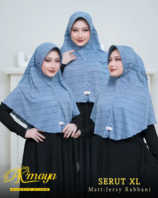 Hijab Instan Rabbani Serut Tali Belakang Bergo Hamidah Daily size XL Busa Casual 4