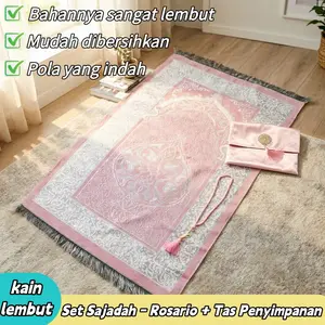 Sajadah Lipat Travel Set| Lengkap dengan Tas & Tasbih untuk Kebutuhan Ibadah