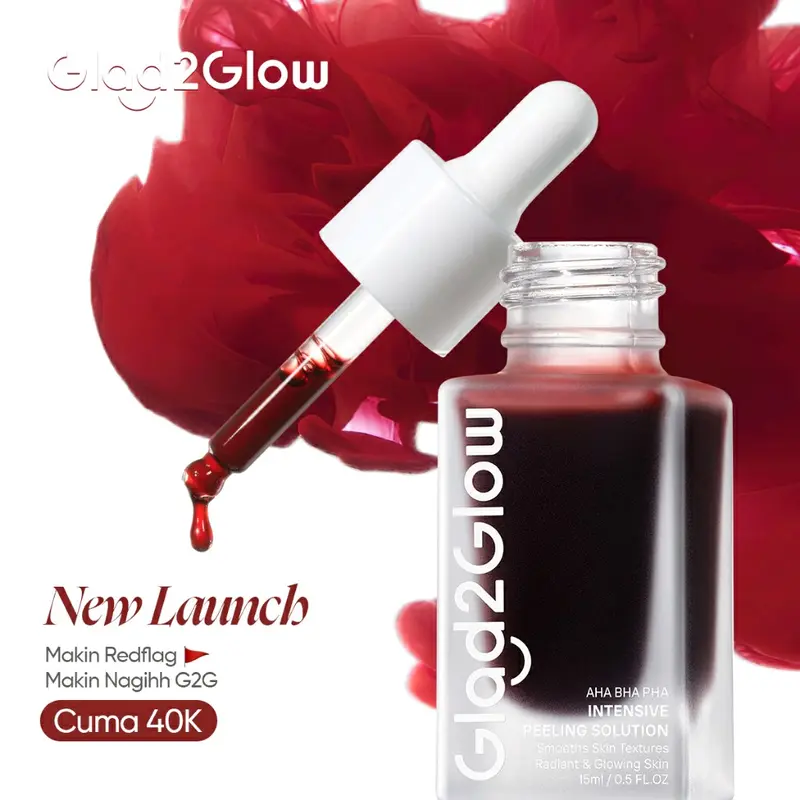 Glad2Glow Peeling Serum AHA BHA PHA Intensive Lactic Acid Serum Wajah - Glad2glow AHA BHA PHA Peeling serum 1