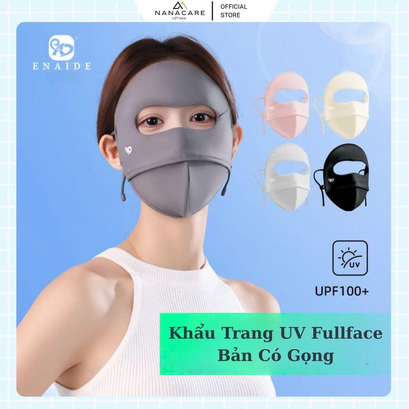 [Fullface Có Gọng] Khẩu Trang Toàn Mặt Có Gọng UPF100+, Khẩu trang Chống Tia UV che kín mặ Ninja 2 Lớp Chất Lạnh Mát