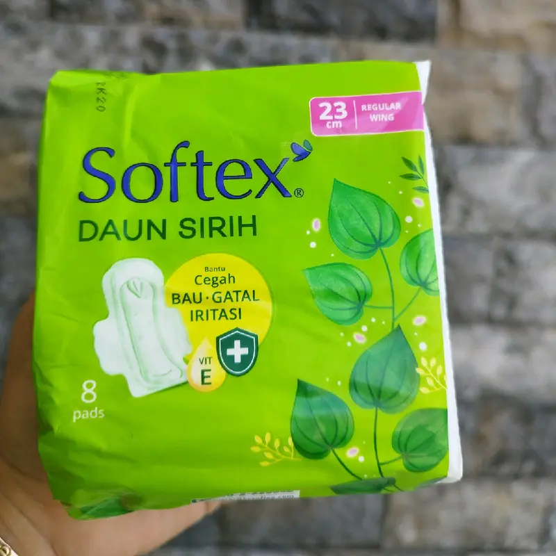 pembalut SOFTEX daun sirih 6pack pakai sayap dan tanpa sayap non gel 2