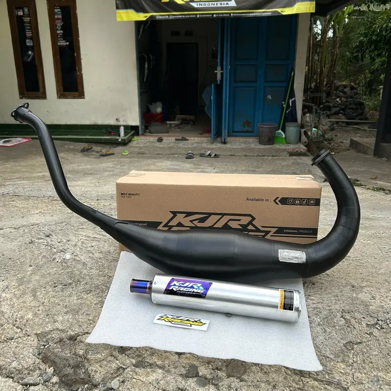 KNALPOT NINJA R/SS/RR SUPER COBRA MODEL AG STYLE LEHER C GALVANIS BLACK KJR RACING INDONESIA 0
