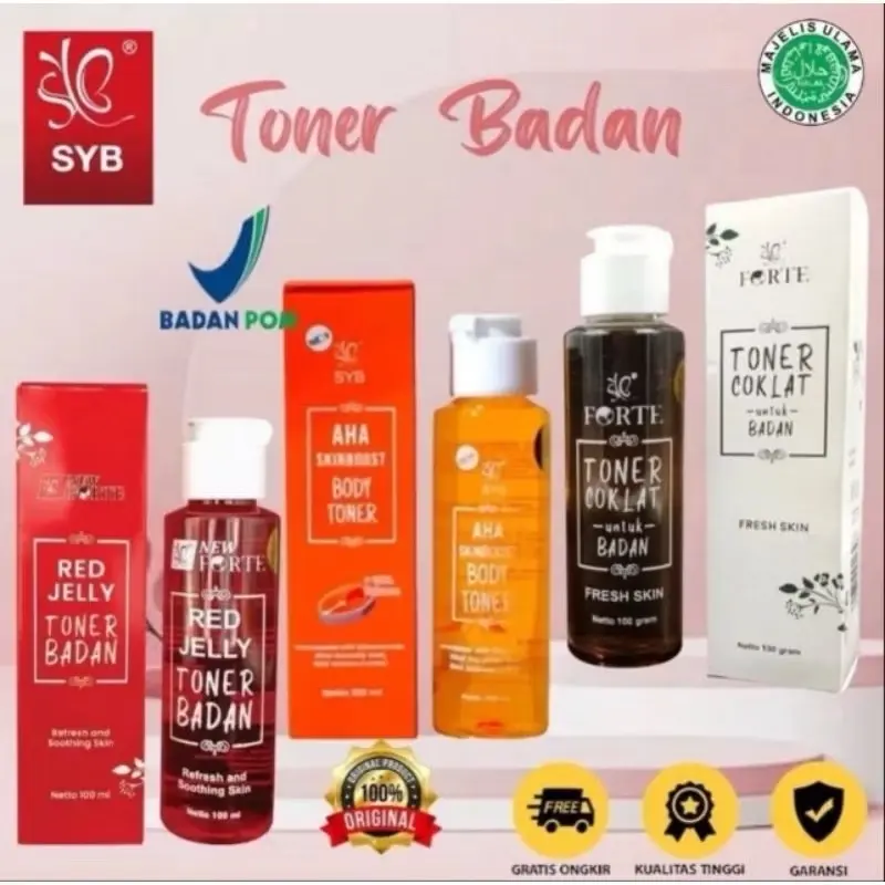 SYB TONER BADAN COKLAT REDJELLY 100ML mengangkat kotoran pada Tuhub/Badan Tubuh