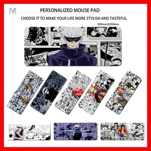 Professional E-Sports Mouse Pad Jujutsu Kaisen Passionate Anime Extra Large Computer Keyboard Pad Laptop Anti-Slip Mouse Pad Thickened Locking Edge Mouse Pad Aesthetic.01