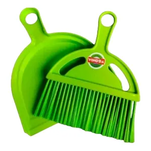 Vinoda Sapu Pengki Mini Set Serbaguna Pembersih Lantai Interior Mobil Dustpan Biru Plastik