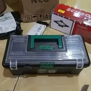 ISKU Toolbox Plastik 12 Inch Kotak Perkakas Alat Penyimpanan Multifungsi Premium Material PP & ABS Kuat Tahan Lama Ringan
