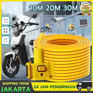 Kabel daya dengan soket Kumparan daya sepanjang（ 30M /20M /10M ）dengan soket, dengan kontrol tombol sakelar, konektor serbaguna yang nyaman, kabel daya 220V