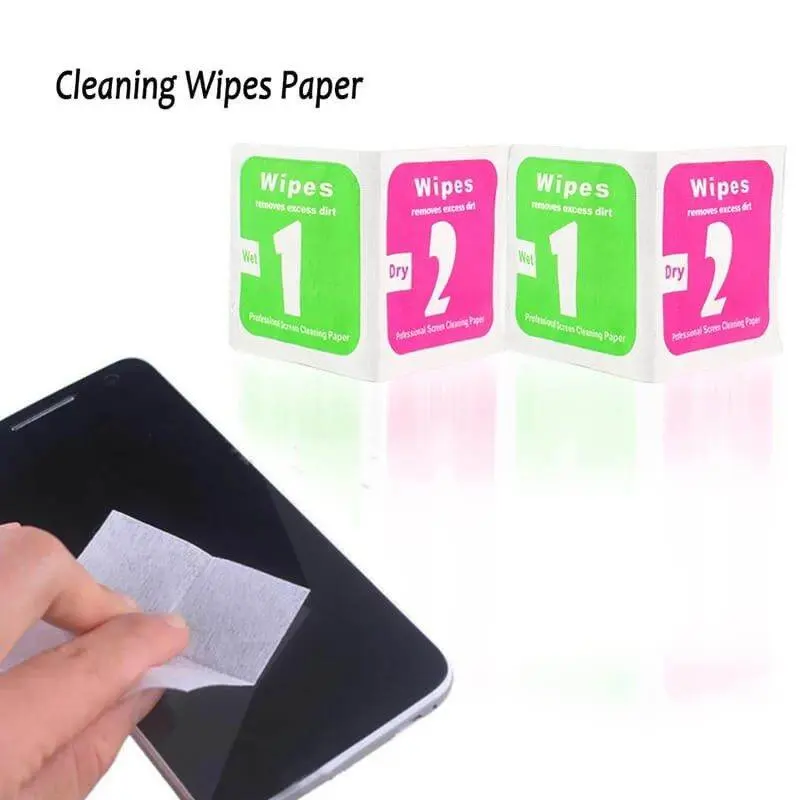 KUKE Tissue Tempered Glass/Tisu Pembersih Kaca Layar Hp Dry & Wet/Tisu Anti Gores Hp/Tisu Tempered Glass/Tisu Lcd Handphone 6