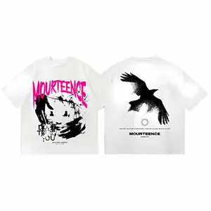 Boxy Cut T-Shirt cotton 20s Mourteence Gwc Streetwear Casual Pria Kaos Basic Nyaman Polos Katun Sablon Cowok