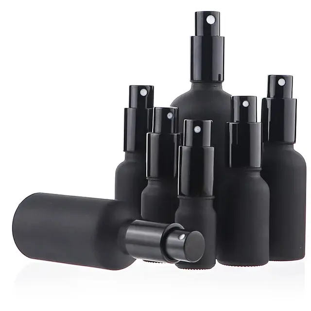 Terbatas Botol Spray Kaca 20Ml / 30Ml / 50Ml / 100Ml Hitam Matte