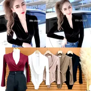 Bodysuit Atasan Lengan Panjang/pendek Wanita Bangkok - 11