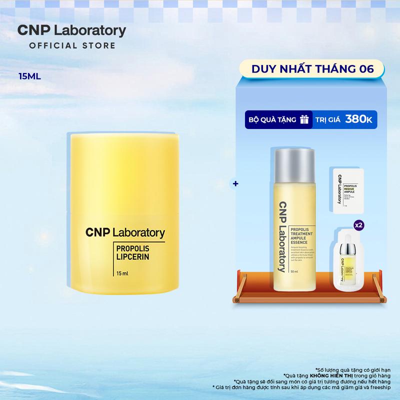 [CNP Laboratory Official]  Son dưỡng môi keo ong (Lipcerin) phục hồi và giữ ẩm môi kéo dài đến 12 giờ CNP Laboratory Propolis Lipcerin 15ml