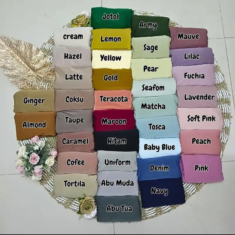 Pashmina Instan Tutup Leher Oval Cantik Nyaman - Beli 1 Dikirim 5 PCS- 4