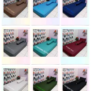 seprei karet set polos Bhan katun premium adem dan tidak mudah luntur ukuran90x200 100x200 120x200 140x200 160x200 180x200 200x200