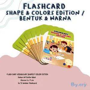 FLASHCARD VOCABULARY SHAPE & COLORS EDITION | BENTUK & WARNA | BY.ERYY