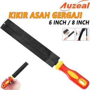 Auzeal Kikir Gergaji 6 Inch & 8 Inch - Alat Asah Profesional untuk Tukang Kayu dengan Pegangan Nyaman