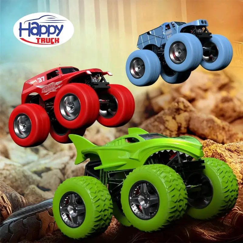 mainan anak happy truck combat truk monster truk karakter Mobil Toy 0