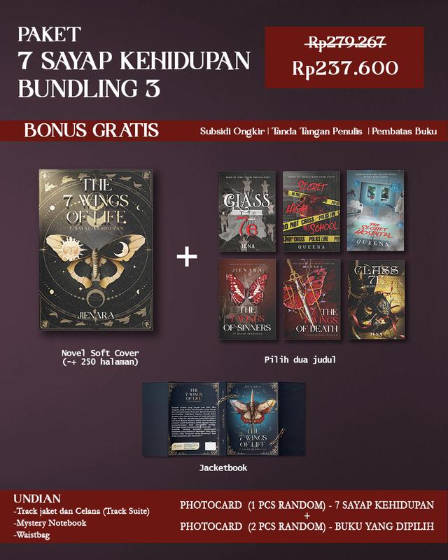Novel 7 SAYAP KEHIDUPAN - THE 7 WINGS OF LIFE - Jienara - Penerbit Akad 3