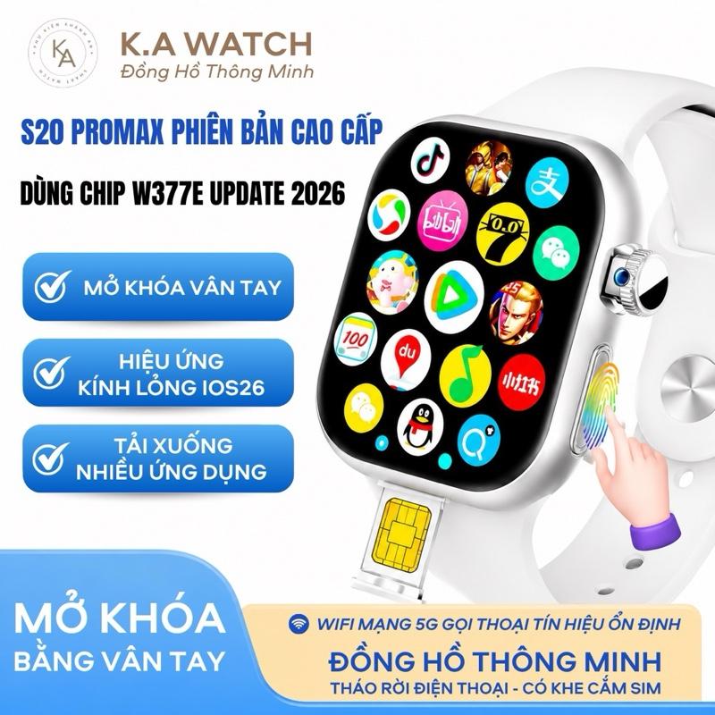 Đồng Hồ Lắp Sim 5G 2026 Pin Tháo Rời , Camera Xoay 190 *Tích Hợp Cảm Biến Vân ,…