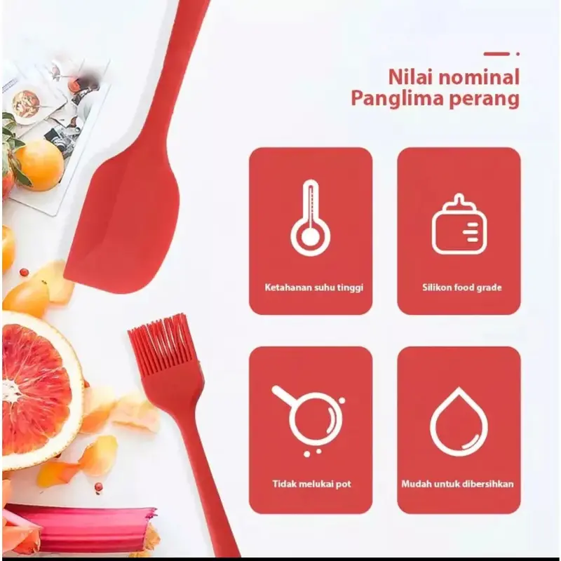 5 PIECE BAKING PROPS SPATULA SILIKON SET 5 IN 1 6