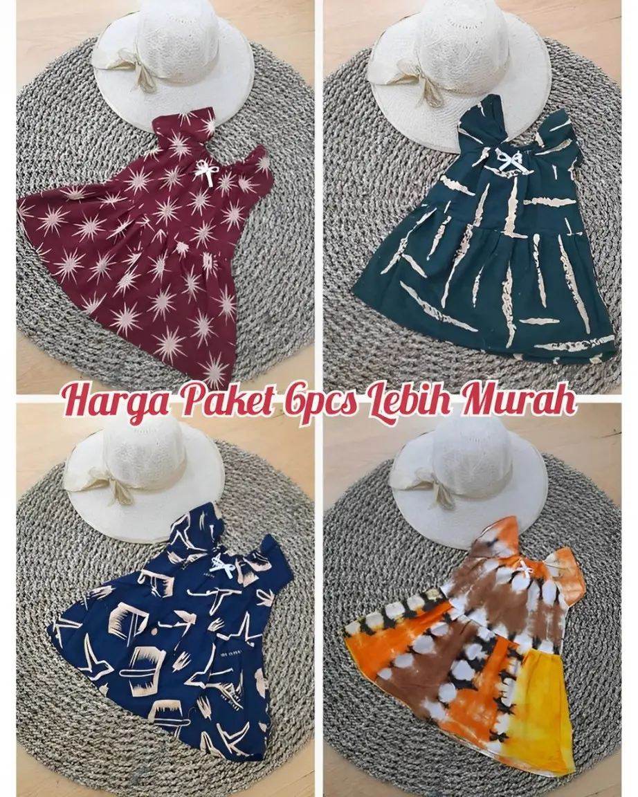 Baju Bayi Anak Perca 0,1-2th Dress, Daster Anak Perempuan Termurah Terlaris Rayon
