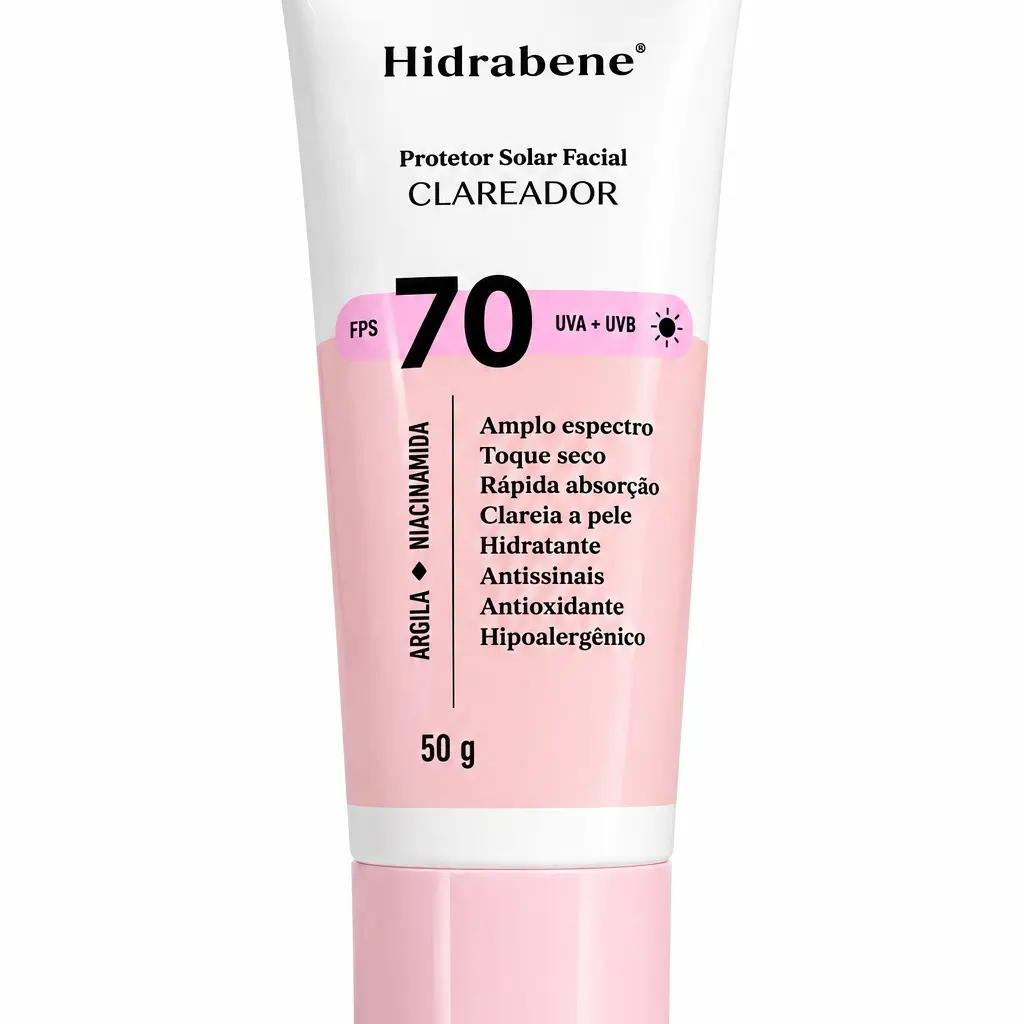Kit Clareador Facial - Protetor Solar Facial FPS70 Clareador 50g + Sérum Multicorretivo Clareador 30ml + Sabonete Líquido Facial 120ml