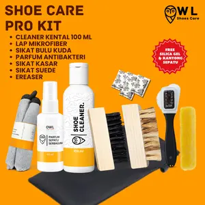 Profesional Kit Paket Profesional Cuci Sepatu Owl Shoes Care Pembersih suede Owl Shoe Care
