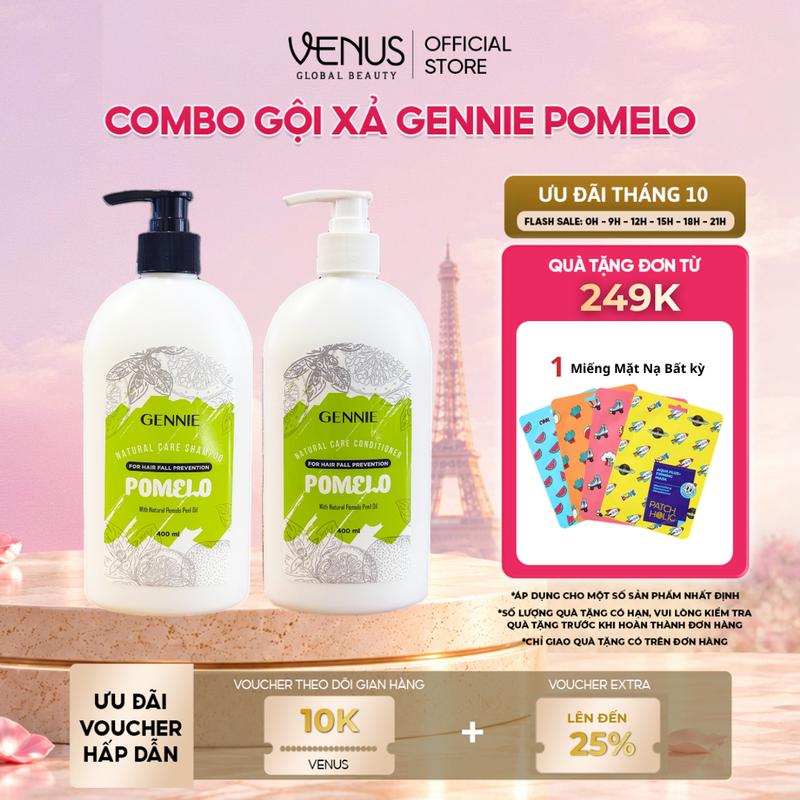[MUA COMBO CÓ QUÀ] Dầu Gội - Xả Gennie Natural Care 400ml Chiết Xuất Từ Thiên Nhiên Hỗ Trợ Cho Các Vấn Đề Của Tóc