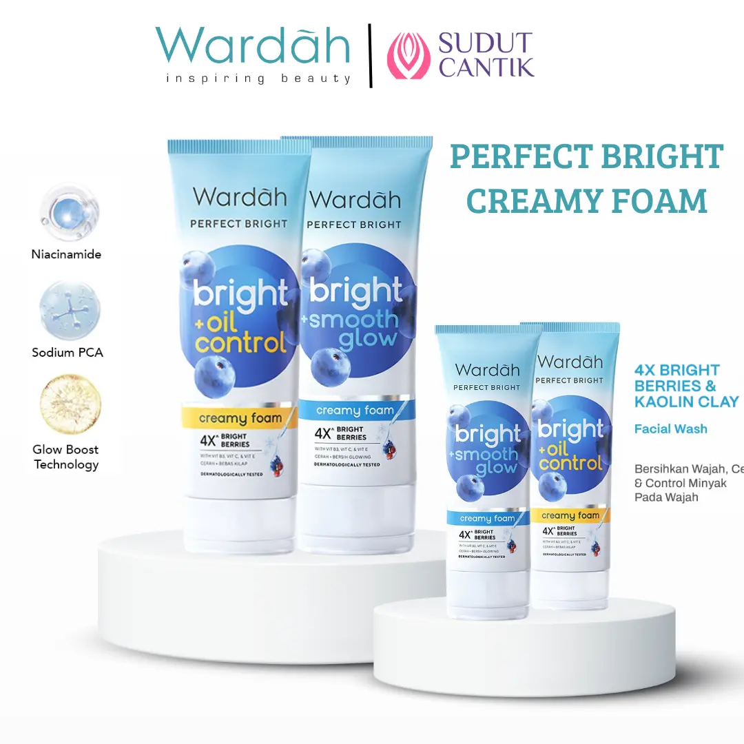 Wardah Perfect Bright Creamy Foam Brightening + Smoothing - Facial Wash