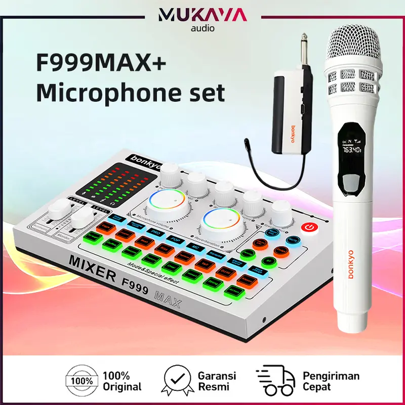 Bonkyo F999MAX+M997Mic Sound card live broadcast equipment full