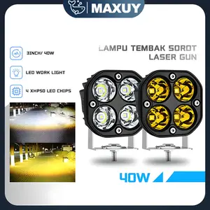 Lampu Tembak Sorot Laser Gun LED D4 Motor Mobil Sorot 40Watt Lasergun D2 40W 40 Watt