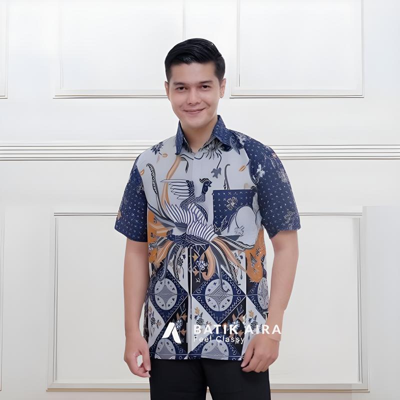 Kemeja Batik Pria batik premium lengan panjang terbaru 2024 cowok batik pria pendek anak laki Hem 5