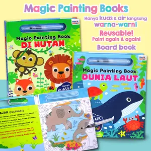 Buku Painting AJAIB pakai kuas + air aja! (Reusable - bisa berulang kali) - Magic Water Painting Book Buku Painting AJAIB pakai kuas + air aja! (Reusable - bisa berulang kali) - Magic Water Painting Book