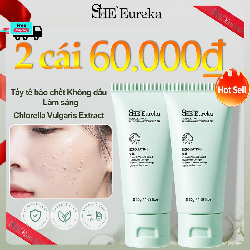 1PC 49.000₫ SHEEureka Chlorella Exfoliating dành cho mặt tẩy tế bào chết Kiểm soát dầu Làm sạch sâu Tẩy tế bào chết thu nhỏ lỗ chân lông Tươi mới | Phù hợp với mọi loại da