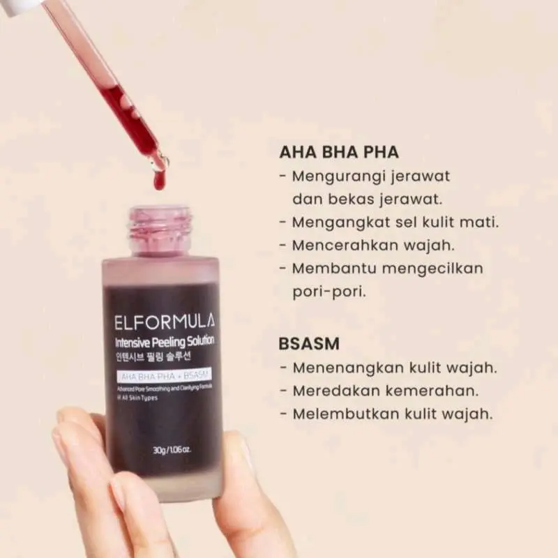 Serum Peeling Elformula Mencerahkan dan Memudarkan Bekas Jerawat dan Flek - Wajah, Pencerah 1