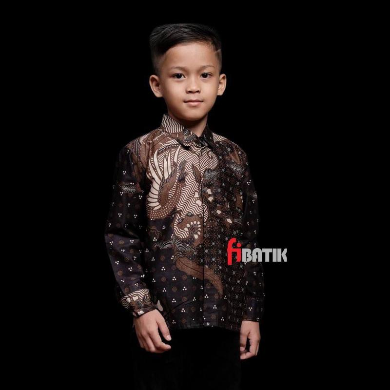 Kemeja Batik Anak Laki-laki 1-12th || Kemeja Batik Anak Lengan Panjang Terbaru Trendy Masa Kini inovasi style 5