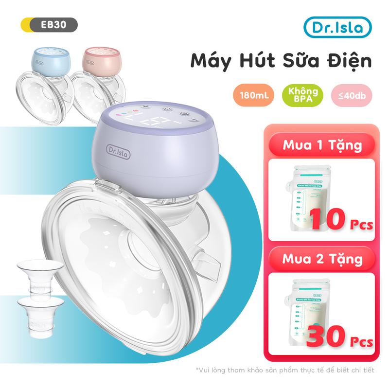 Live Dr.Isla EB30 Máy Hút Sữa Không Dây 180ml BPA Free 4 chế độ và 12 cấp độ hút Máy hút sữa rảnh tay