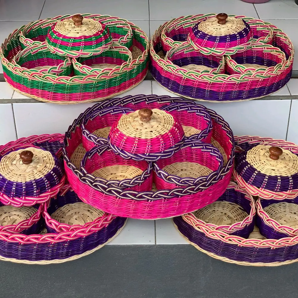 Set nare rotan kotak dan bulat anak 4 + saab