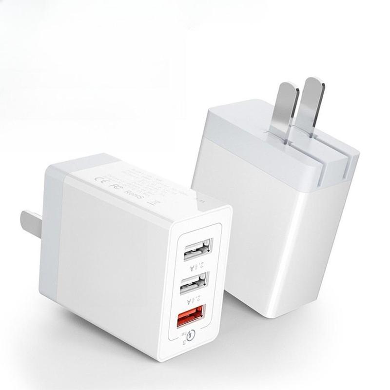 Củ sạc nhanh 3 cổng USB thích hợp cho điện thoại Android Samsung