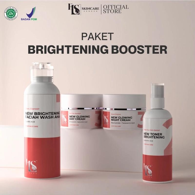 READY SIAP KIRIM PAKET LENGKAP CREAM PEMUTIH BRIGHTENING BOOSTER LS SKINCARE Kulit sensitif Pemutihan Semua Jenis Kulit Bebas Alkohol Kontrol Minyak Hidrasi 5
