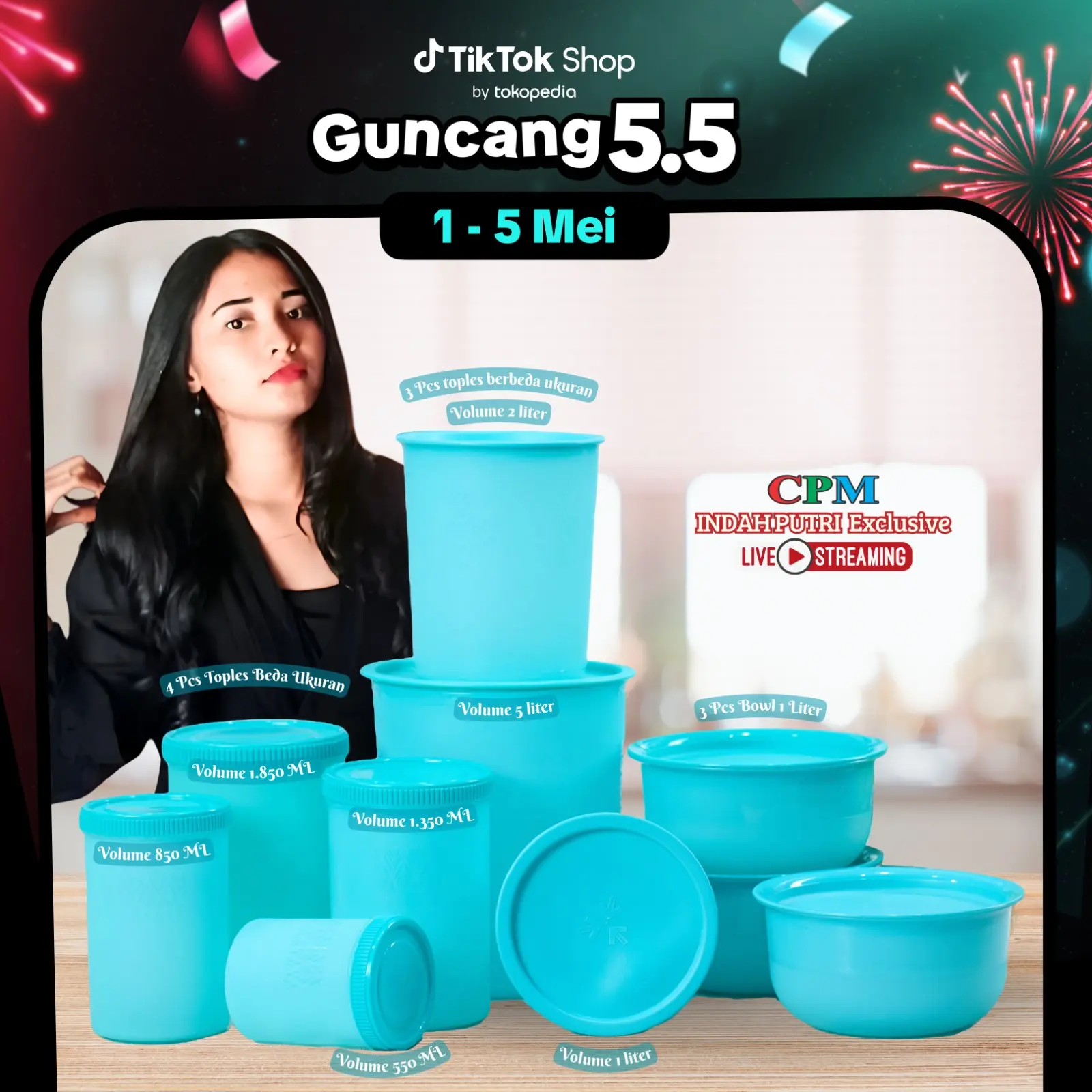 CPMxINDAH PUTRI Paket Toples SERBA BANYAK 10 in 1 Best Selling