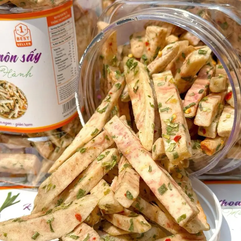 KHOAI MÔN SẤY MẮM HÀNH XUẤT KHẨU 500gr
