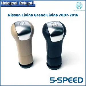 Nissan Livina Grand Livina 2007-2016 Shift Knop Manual Gear Knob MT Hitam & Krem Bahan Plastik Import Aksesoris Sesuai Model