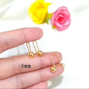 Anting bola bola wanita anak dan dewasa lapis emas fashion simple dan murah