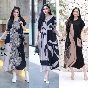 PAKET 3PCS 100RB DASTER LOWO JUMBO MONOCROM RESLETING DEPAN RAYON SUPER Busui Bumil Wanita