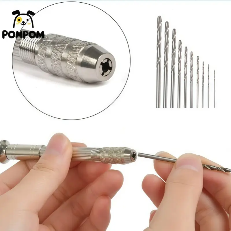 Paket Bor Tangan Ringkas & Praktis Mata Bor 0.8-2.0mm untuk Proyek Kecil